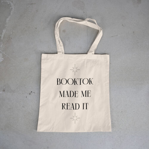 Booktok Made Me Read It Tote Bag Thumbnail